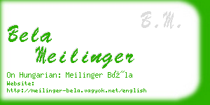 bela meilinger business card